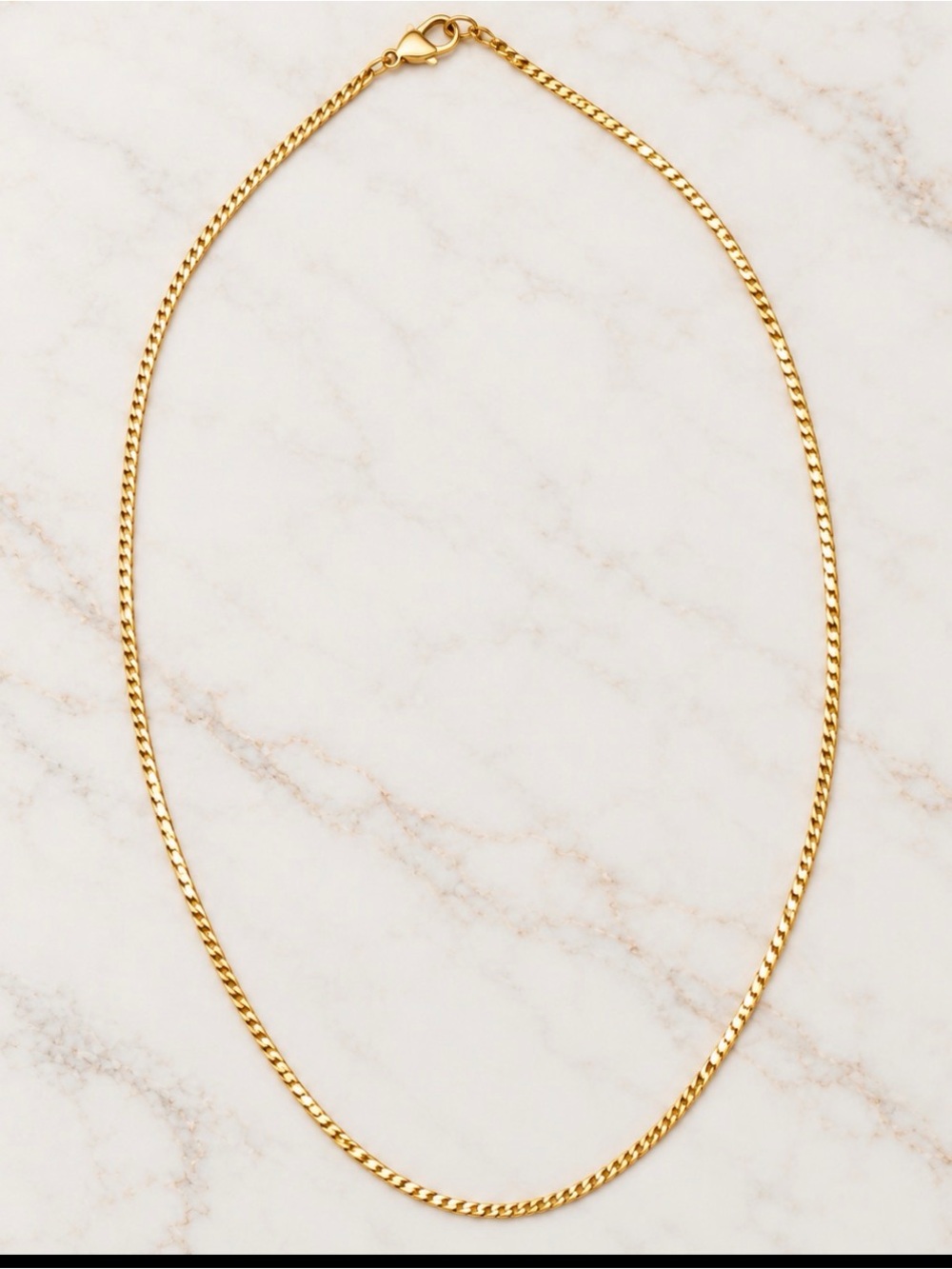 Gold Herringbone Chain Necklace - Women Jewelry